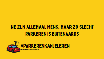 VakVrees kaartje: We zijn allemaal mens, maar zo slecht parkeren is buitenaards