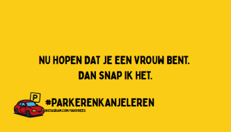 VakVrees kaartje: Nu hopen dat je een vrouw bent. Dan snap ik het