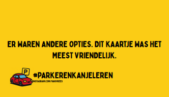 VakVrees kaartje: Er waren andere opties. Dit kaartje was het meest vriendelijk